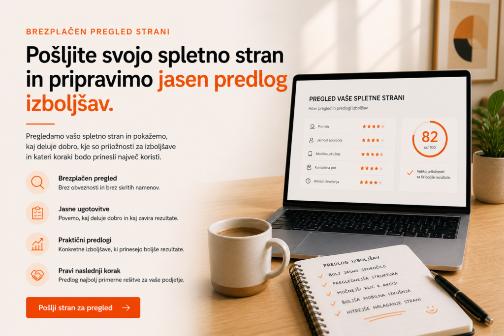 Brezplačen pregled spletne strani za podjetja
